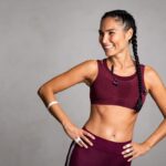 Woman smiling in gym outfit